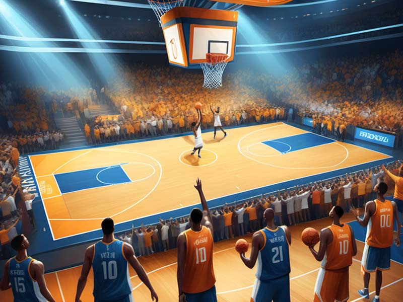 8尺巨人中锋！站着就能直接轻松劈扣！